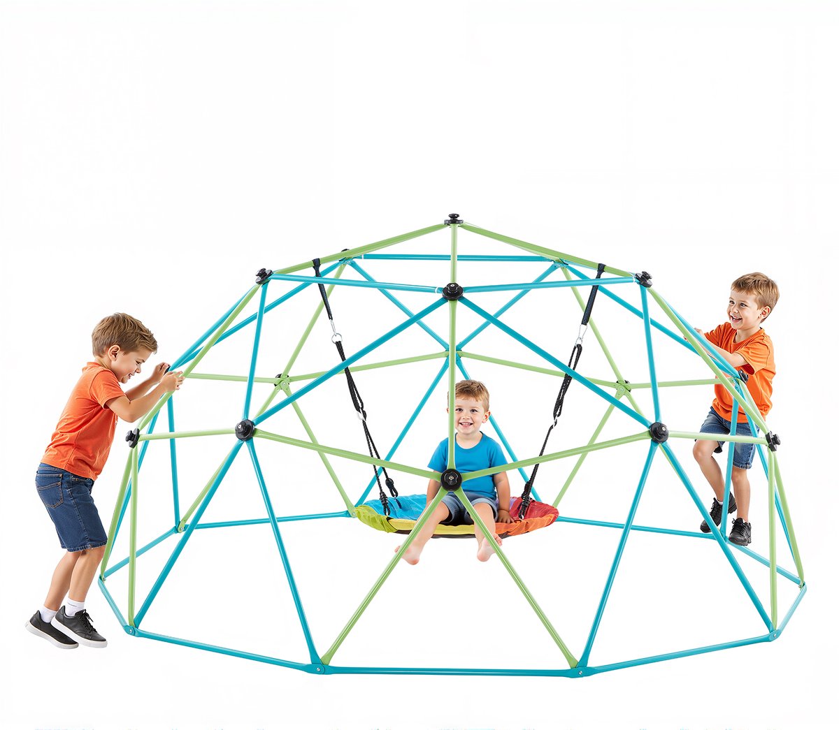VEVOR Klimkoepel 305cm Geometrisch   met Plaatschommel Kinderen