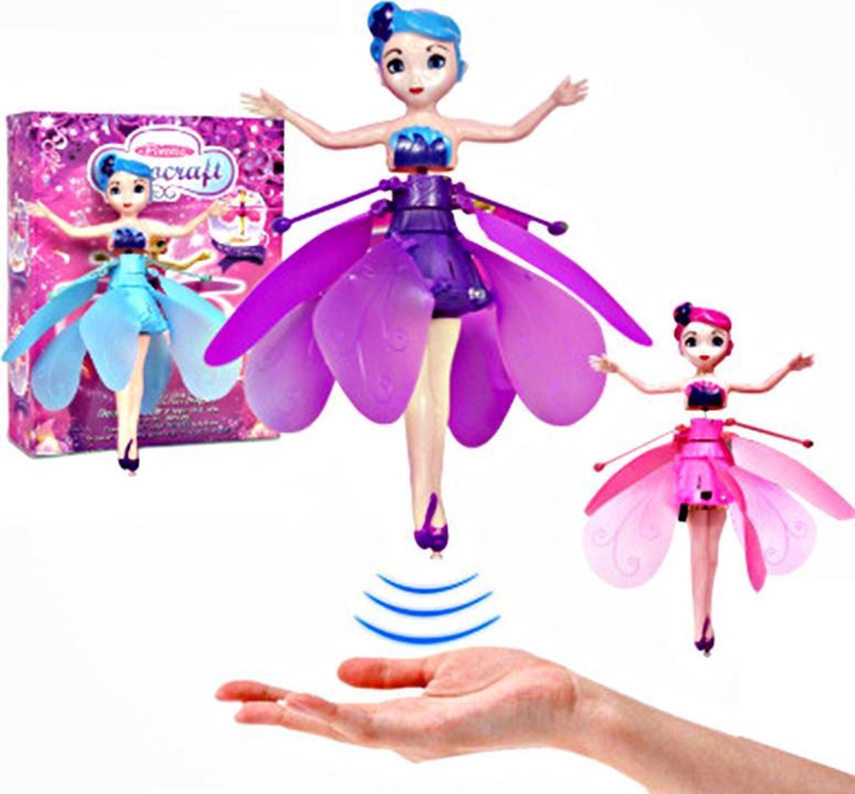 Zelf Zwevende fee, Crystal Flyers magische vliegende roze Pixie een fantastisch speelgoed voor jonge kinderen, geweldig cadeau voor meisjes. interactief speelgoed