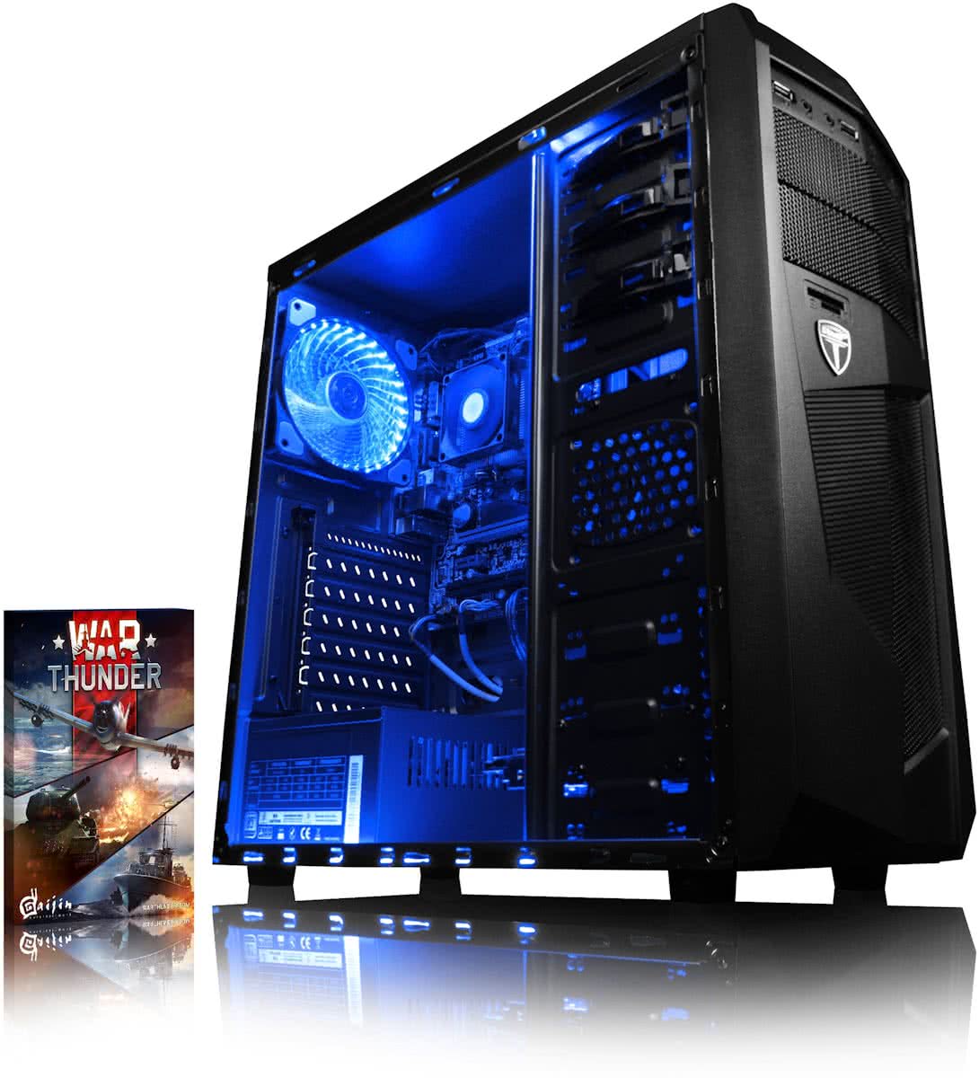 Vision 2 Game PC - 3.9GHz AMD 2-Core CPU, Gaming Desktop PC met Game Waardebon, Levenslang Garantie (3.7GHz (3.9GHz Turbo) AMD A4 Dual Core Processor, 8 GB DDR3 1600MHz RAM, 1 TB Harde Schijf, Zonder Besturingssysteem)