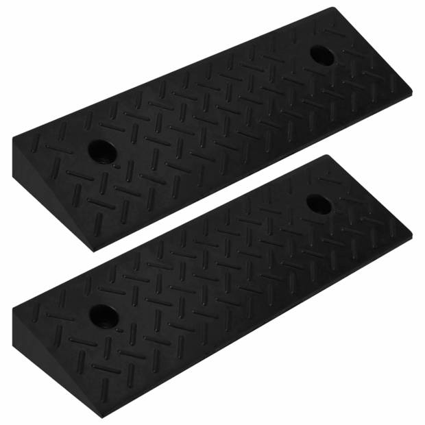 vidaXL Oprijhulpen 2 st 50x17,5x5 cm rubber