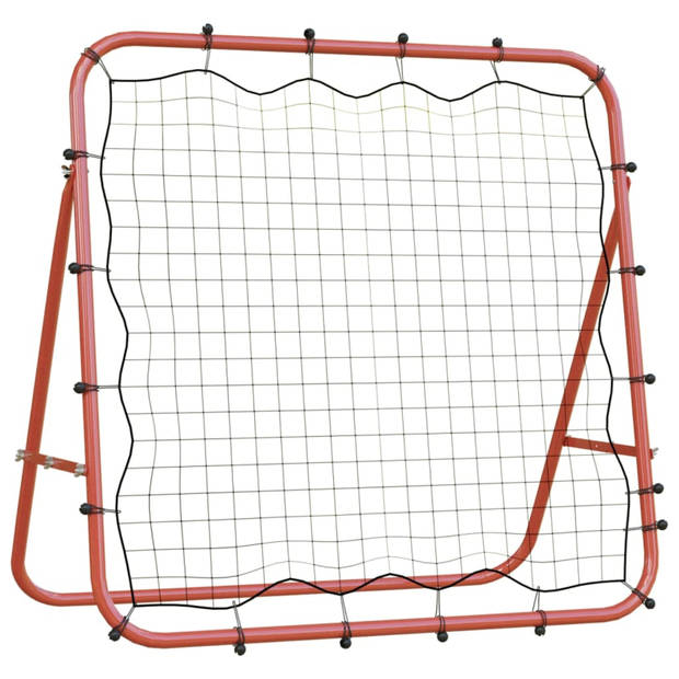 vidaXL Voetbal kickback rebounder verstelbaar 96x80x96 cm staal en PE