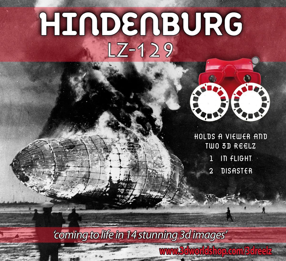 Hindenburg LZ-129 - view-master cadeauset, 3D viewer en 2 schijven, in flight en disaster