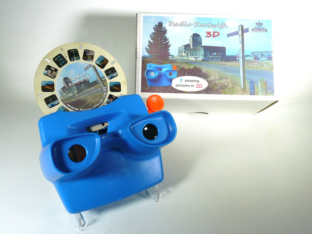 Radio Kootwijk in 3D - viewmaster met schijf