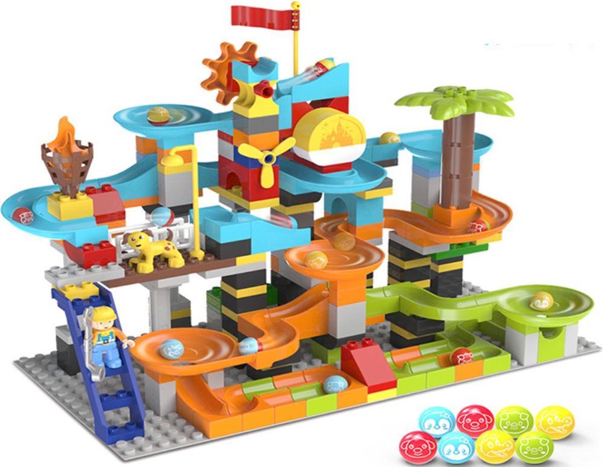   200 delig met Versnelling & Poppetje & Bouwplaat - Bouwblokken Voordeelverpakking - Bouwstenen compatibel met Duplo