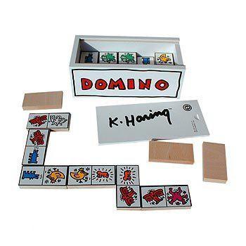 Houten Keith Haring domino spel - collectors item