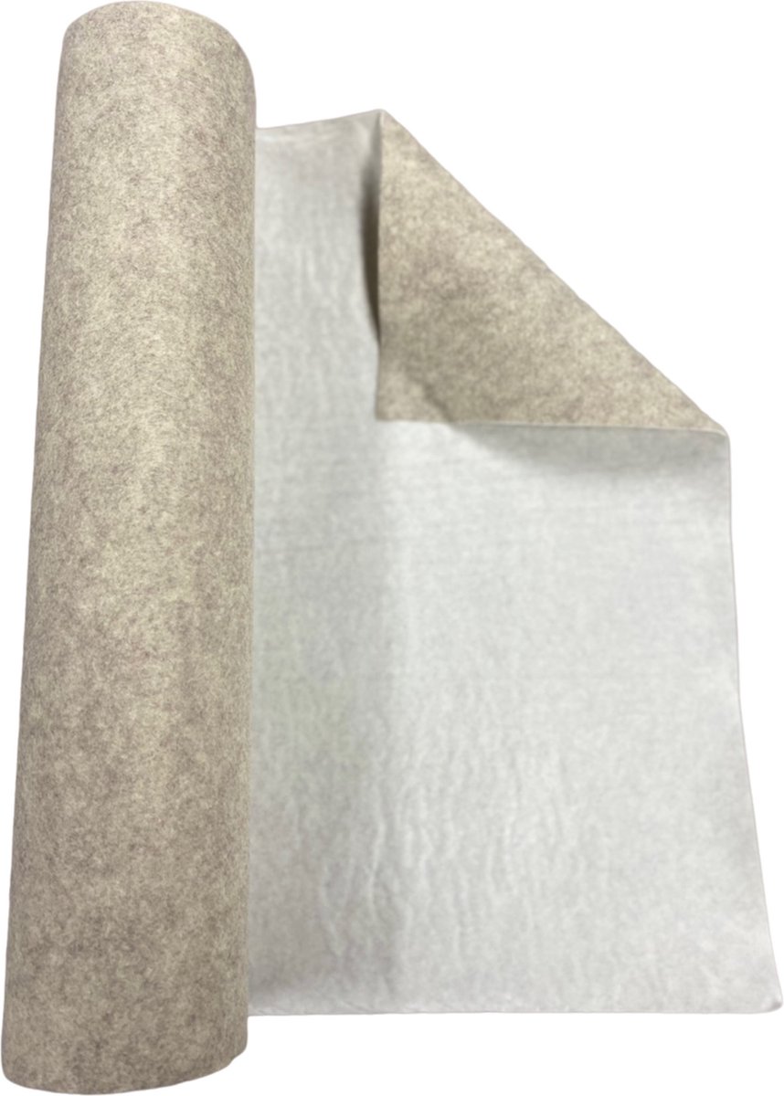 Plakvilt Zelfklevend - vilt 1mm dik - Circa 40 x 120 cm - Gemêleerd Crème/Beige