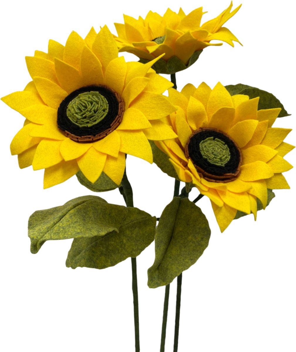   - DIY Pakket - Zonnebloemen maken van vilt