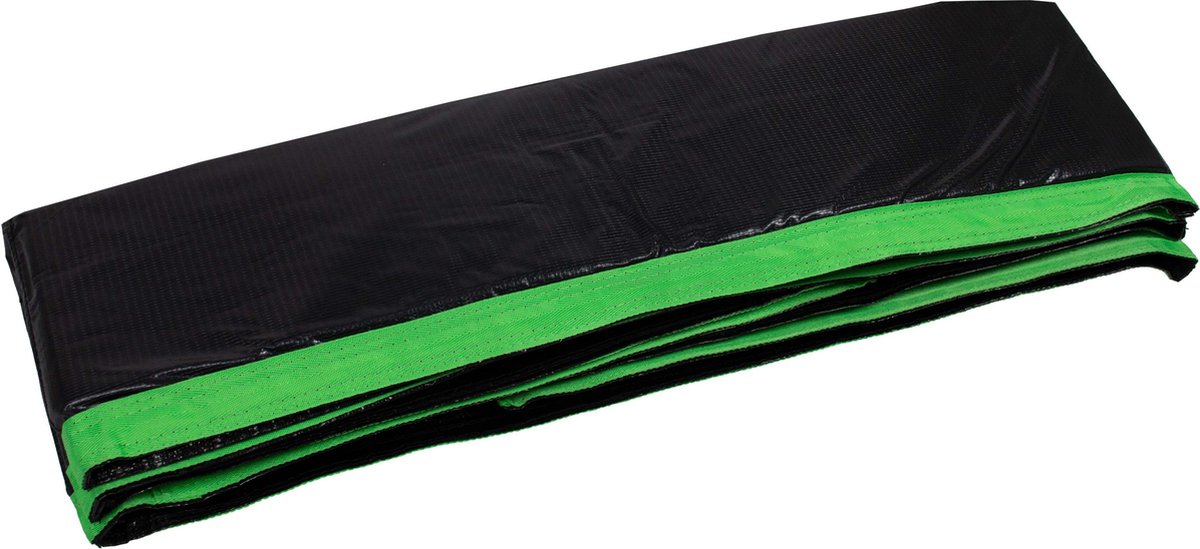 VirtuFit Trampoline Beschermrand - Zwart / Groen - Rechthoekig 183 x 274 cm - 15 mm dikte - Ø329 cm - Beschermrand Trampoline - UV en Waterbestendig PVC
