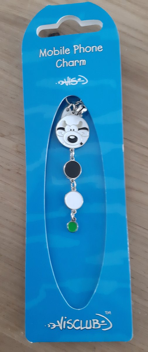 Visclub by Leendert Jan Vis - Mobile Phone charm - koe telefoonhanger - hanger - tashanger- sleutelhanger voor tas/mobiel