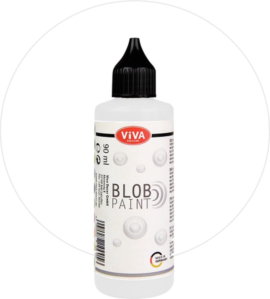 Viva Decor Blob Paint - 90ml - Schilderen- Verf - 3d effect - Nieuw, Kleurrijk - Ontspannend - Creative Hobby - DIY - Knutselen - Vrije tijd - Handwerken - Wit