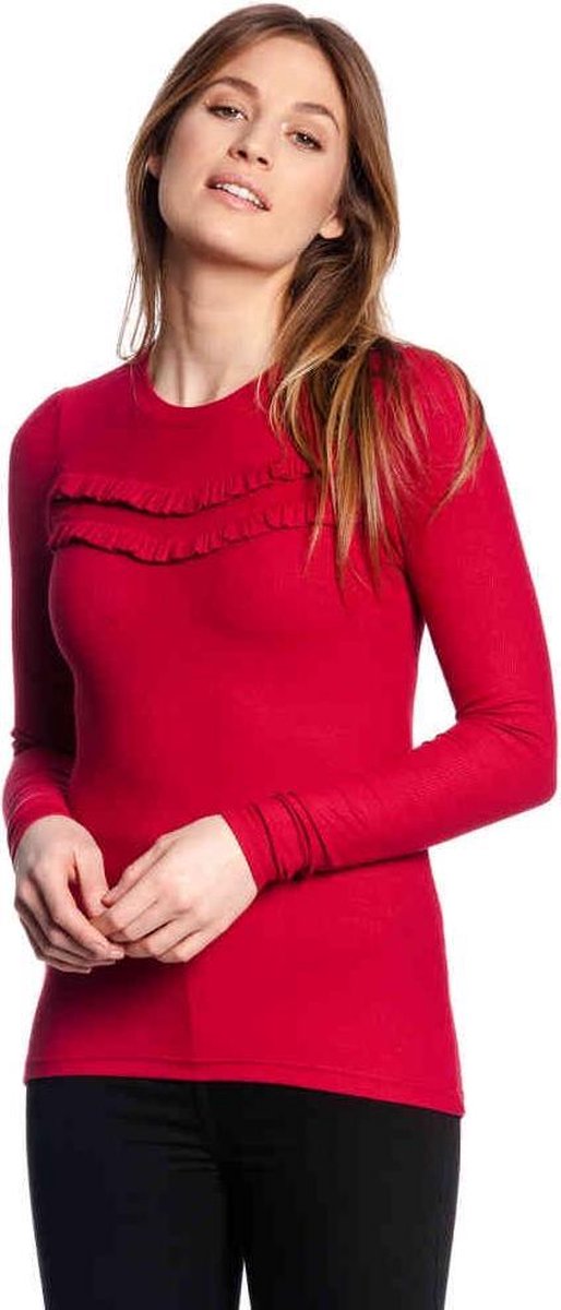 Vive Maria Longsleeve top -L- Rivoli Rib Rood