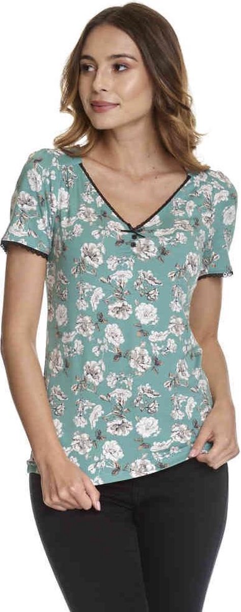 Vive Maria Top -XL- Green Bouquet Groen