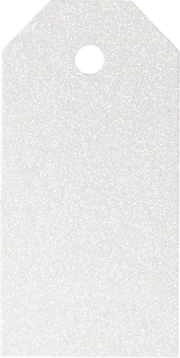 Vivi Gade Labels Glitter 15 Stuks 5 X 10 Cm Wit Karton