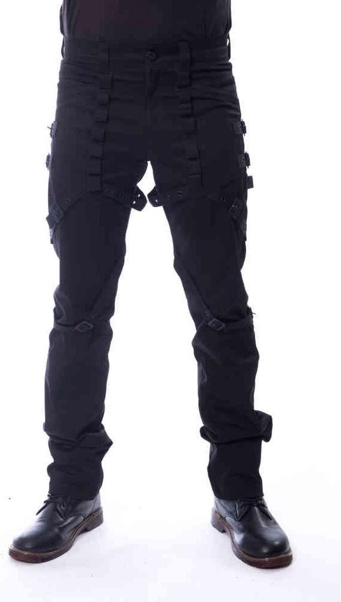 Vixxsin Broek rechte pijpen -Taille, 30 inch- MISSIONARY Zwart