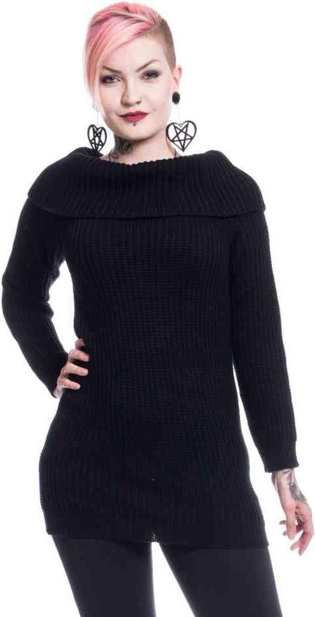 Vixxsin Gebreide trui -S- OFF SHOULDER KNIT Zwart