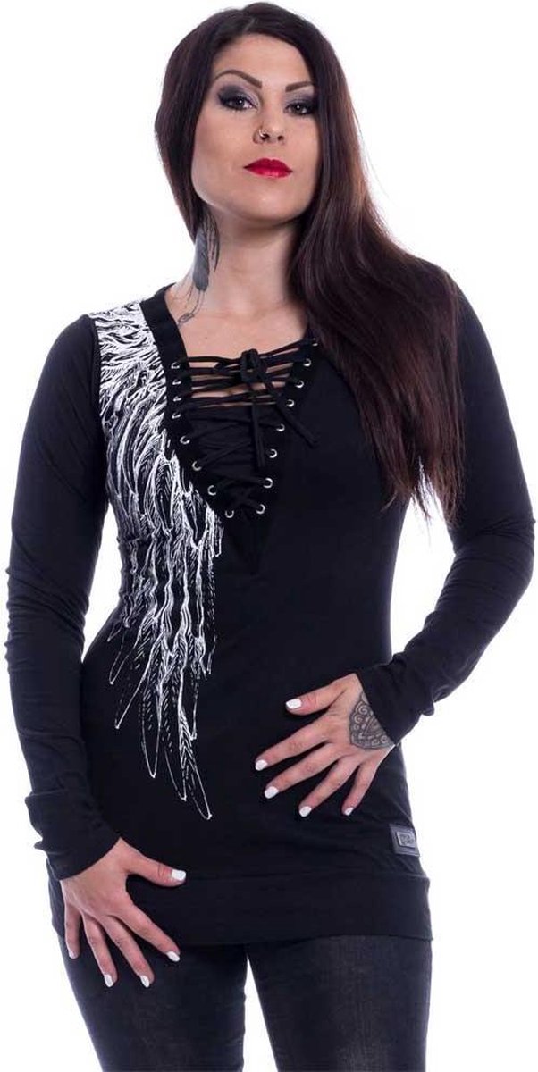 Vixxsin Longsleeve top -2XL- SHADOW ANGEL Zwart