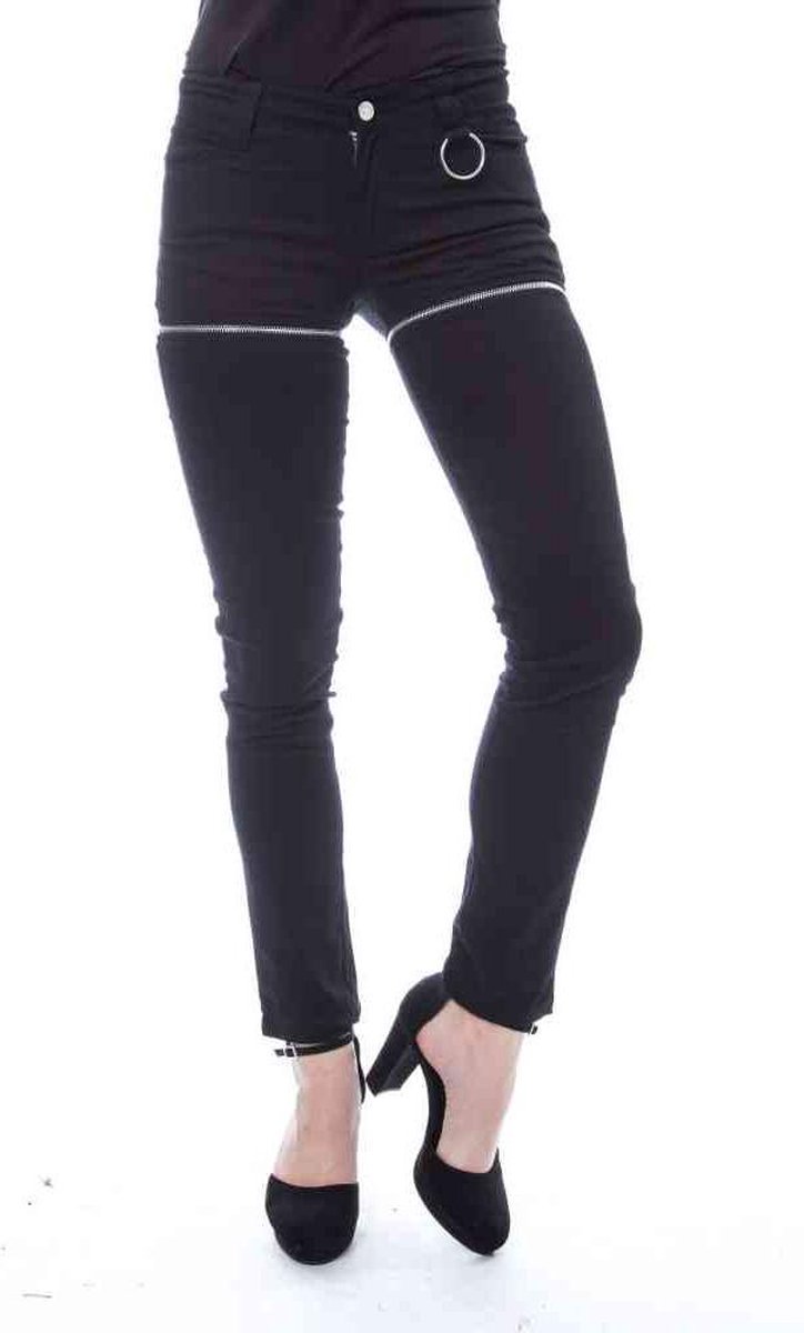 Vixxsin Skinny fit broek -L- TESS Zwart