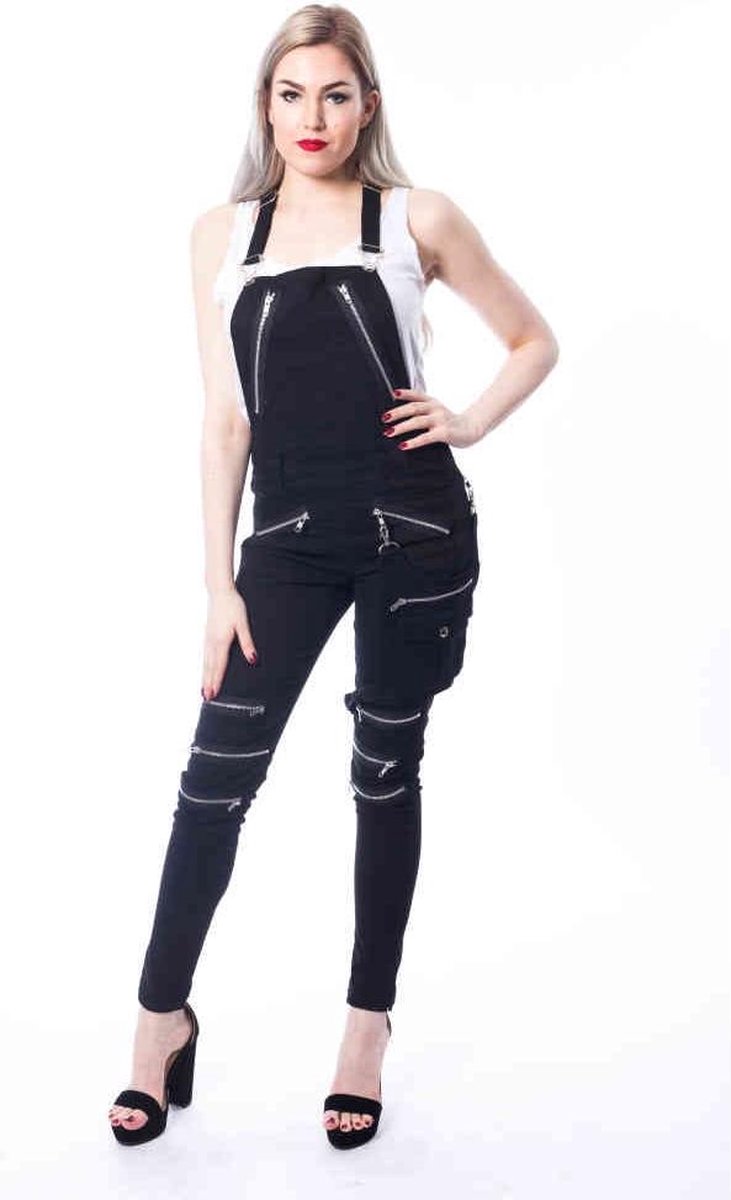 Vixxsin Tuinbroek/dungaree -S- NOCTURNAL Zwart