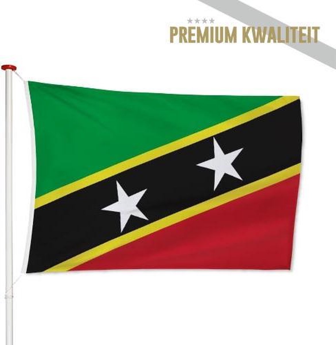 Saint Kitts en Nevis Vlag St. Kitts & Nevis 100x150cm