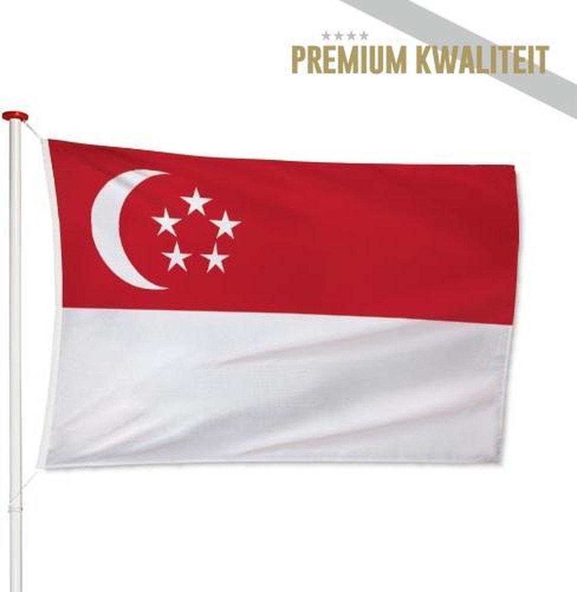 Singaporese Vlag Singapore 200x300cm