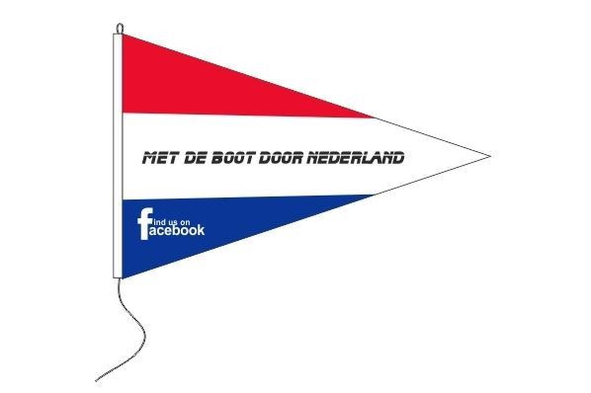 Met de boot door Nederland 30x45cm puntvlag