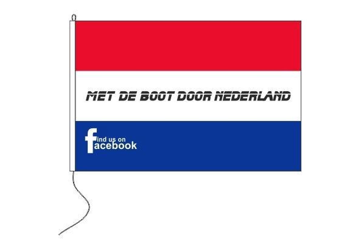 Met de boot door Nederland 50x75cm vlag