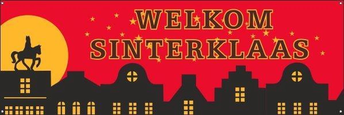 Sinterklaas welkom spandoek 60x180cm