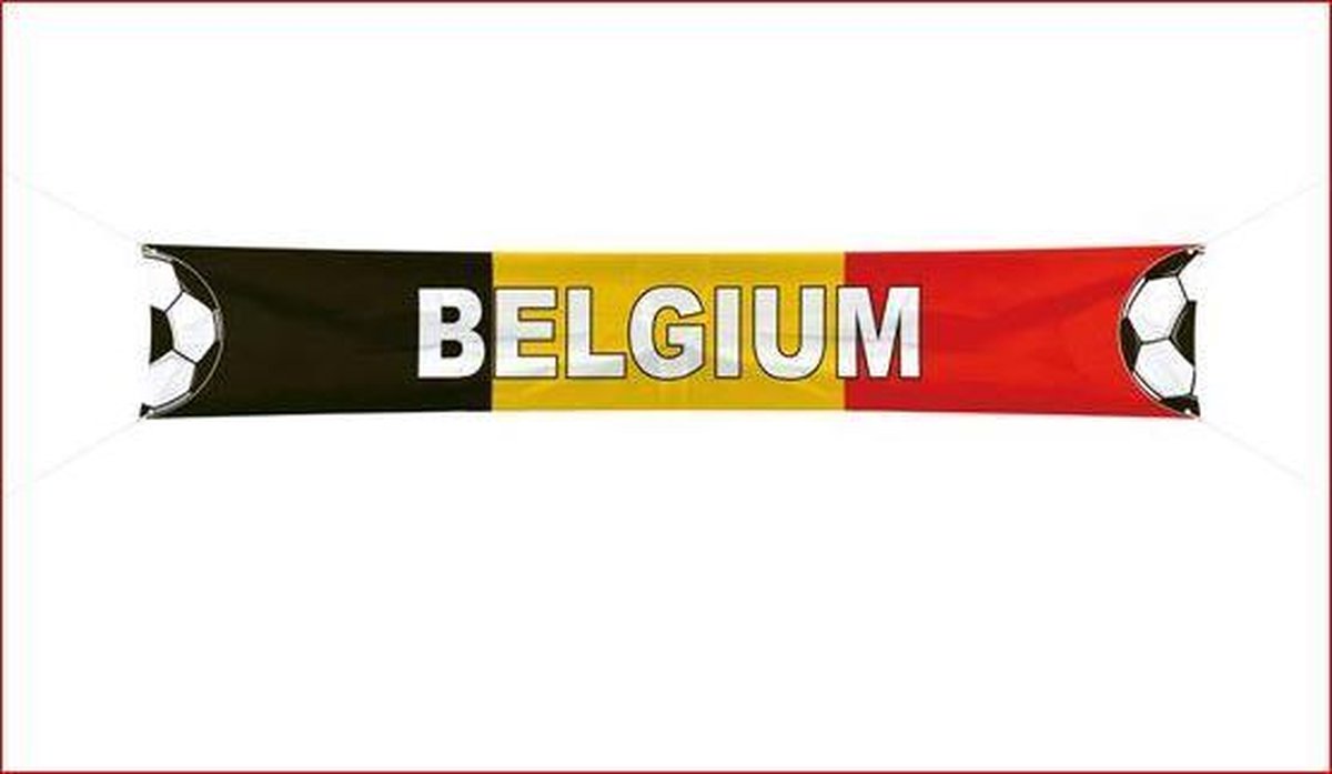 Spandoek België EK WK Voetbal 360x60cm XXL Banner