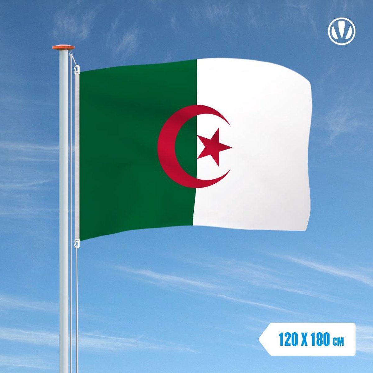 Vlag Algerije 120x180cm