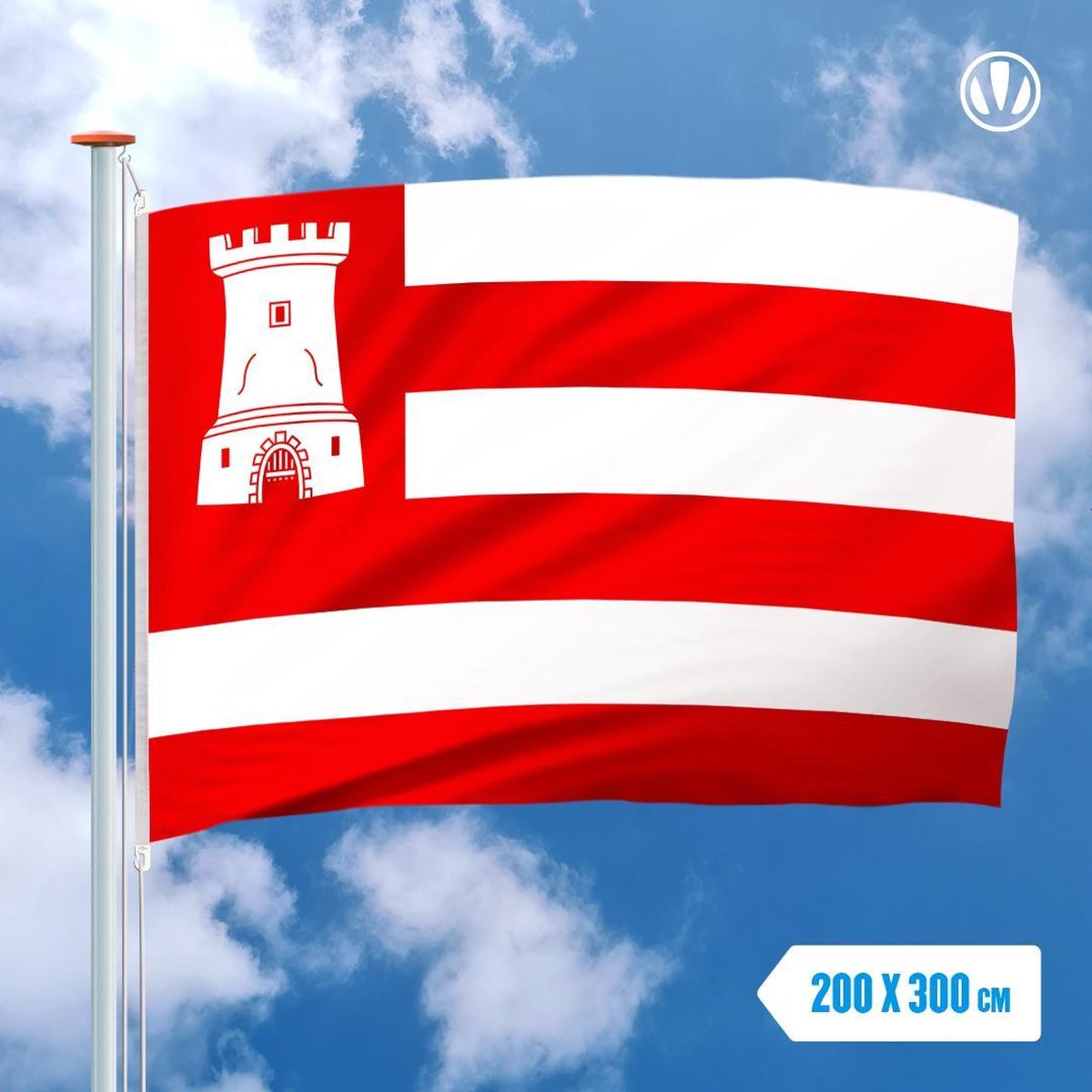 Vlag Alkmaar 200x300cm