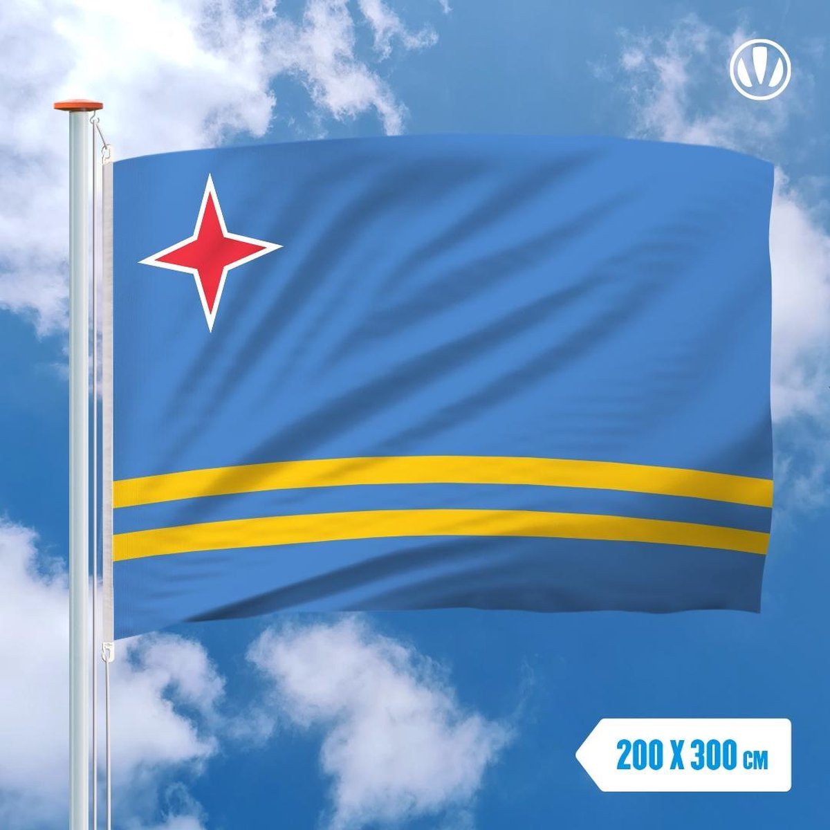 Vlag Aruba 200x300cm