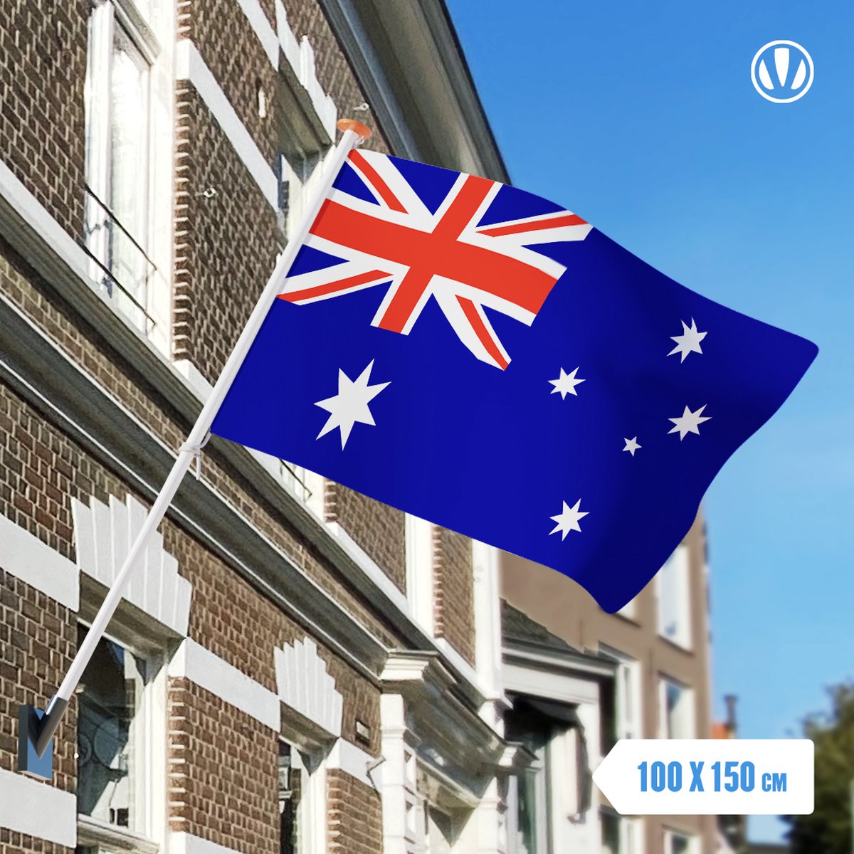 Vlag Australie 100x150cm - Glanspoly