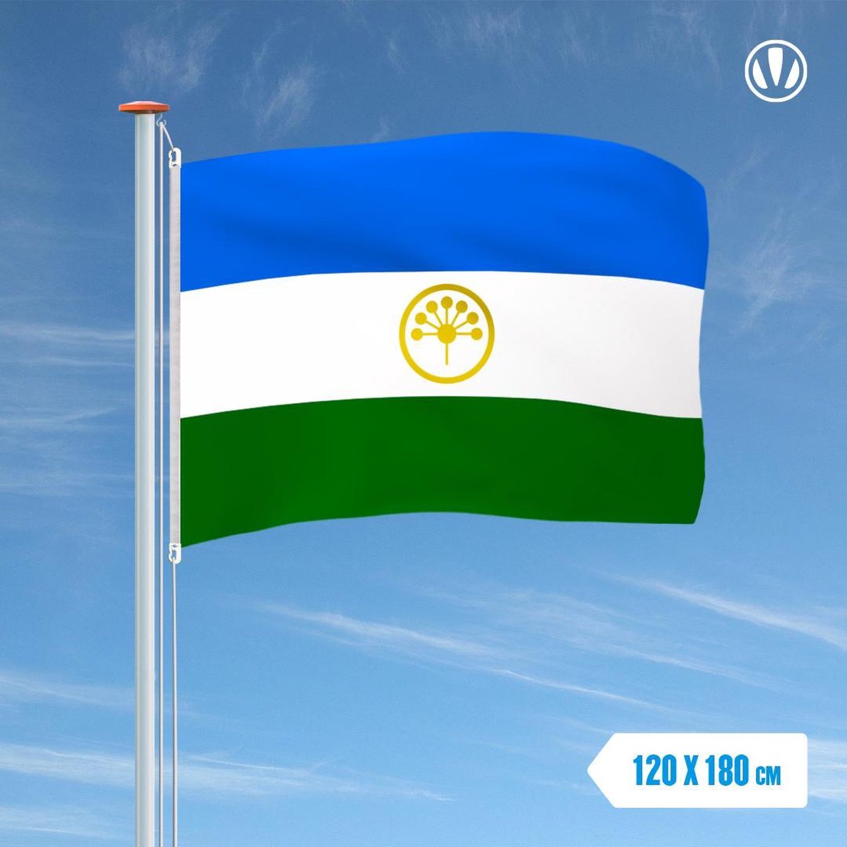 Vlag Basjkirostan 120x180cm