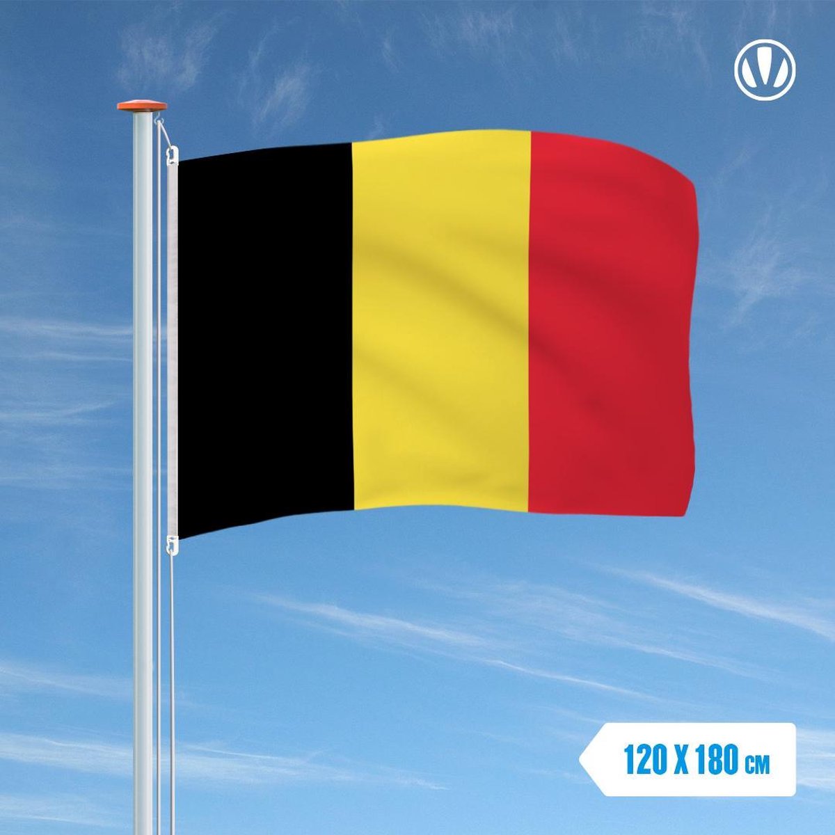 Vlag Belgie 120x180cm