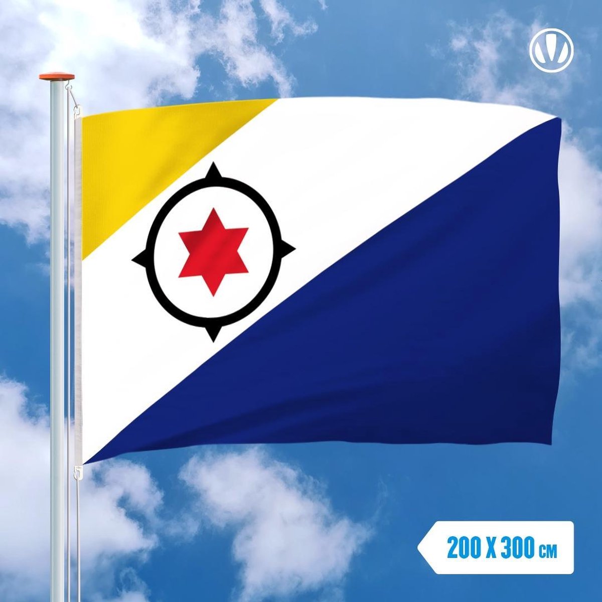 Vlag Bonaire 200x300cm - Glanspoly