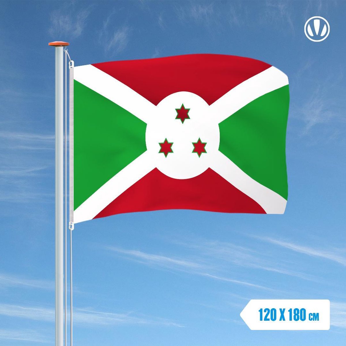 Vlag Burundi 120x180cm