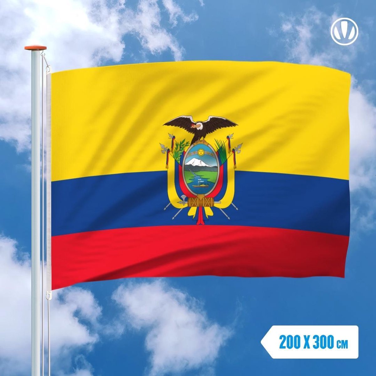 Vlag Ecuador 200x300cm