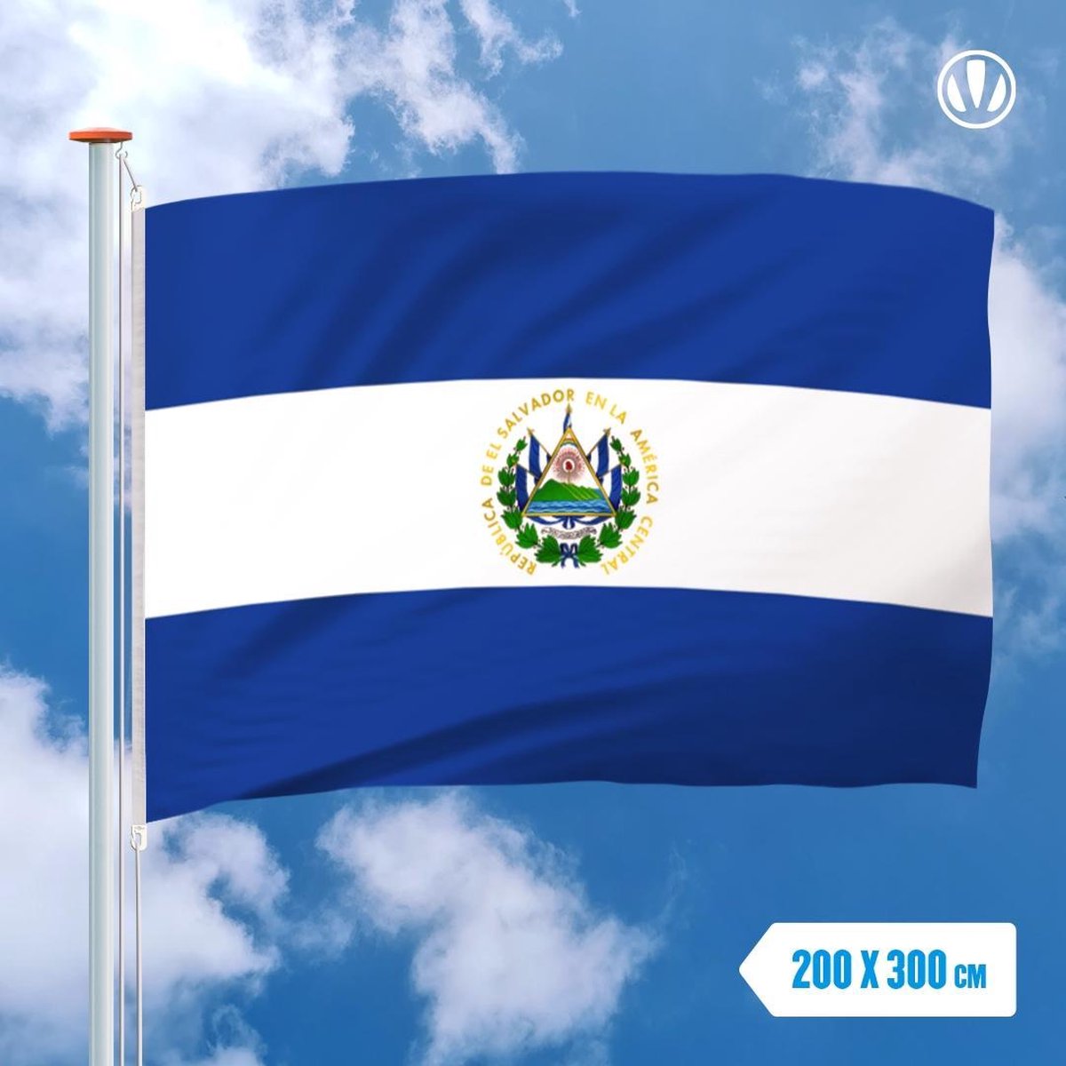 Vlag El Salvador 200x300cm