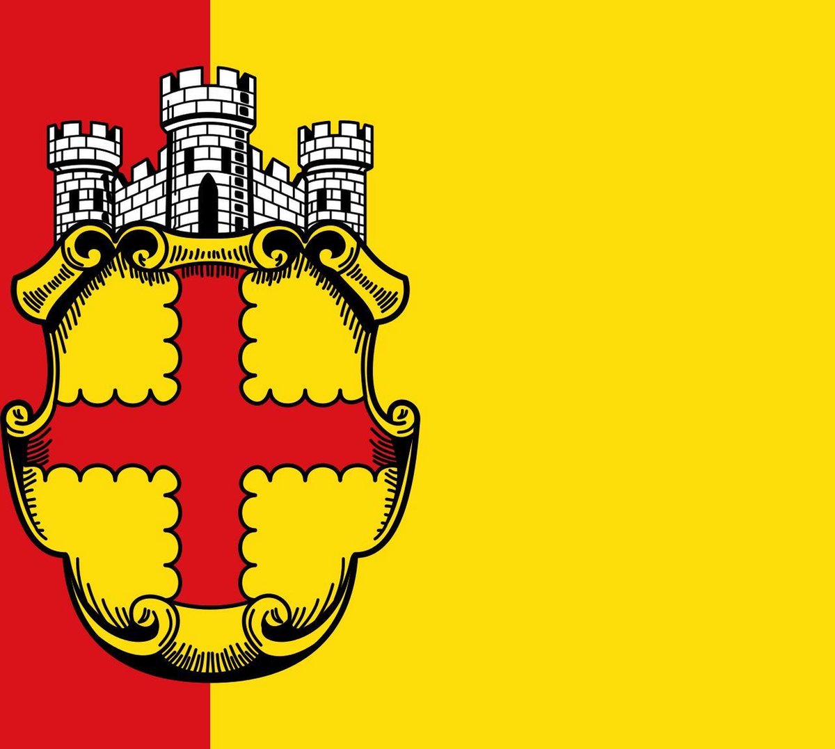 Vlag Eupen 100x150cm