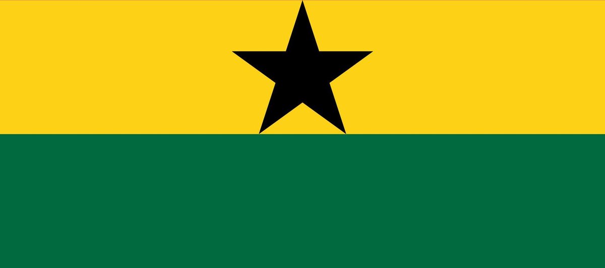 Vlag Ghana 30x45cm