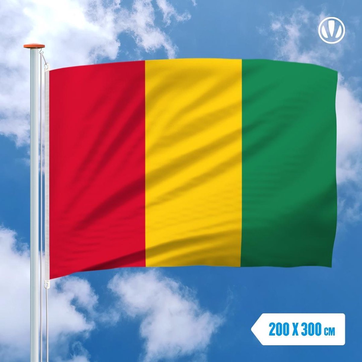 Vlag Guinee 200x300cm