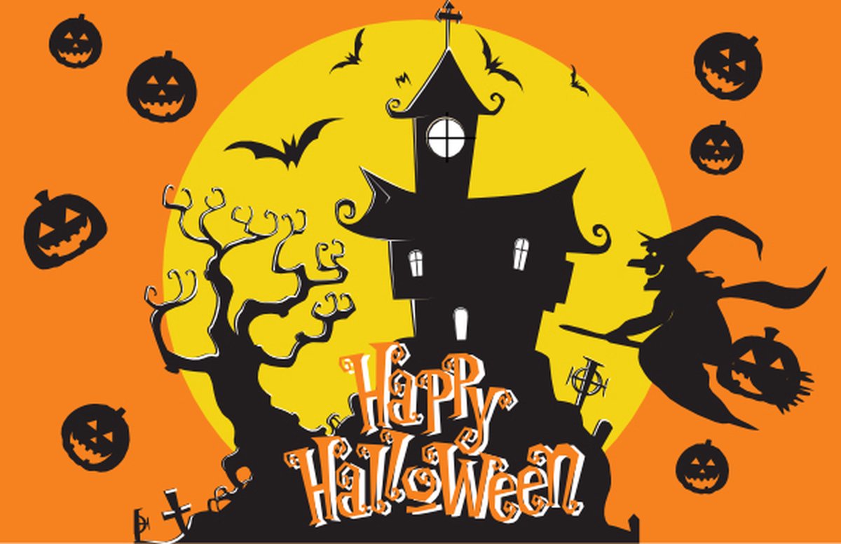 Vlag Halloween Moonlight 200x300