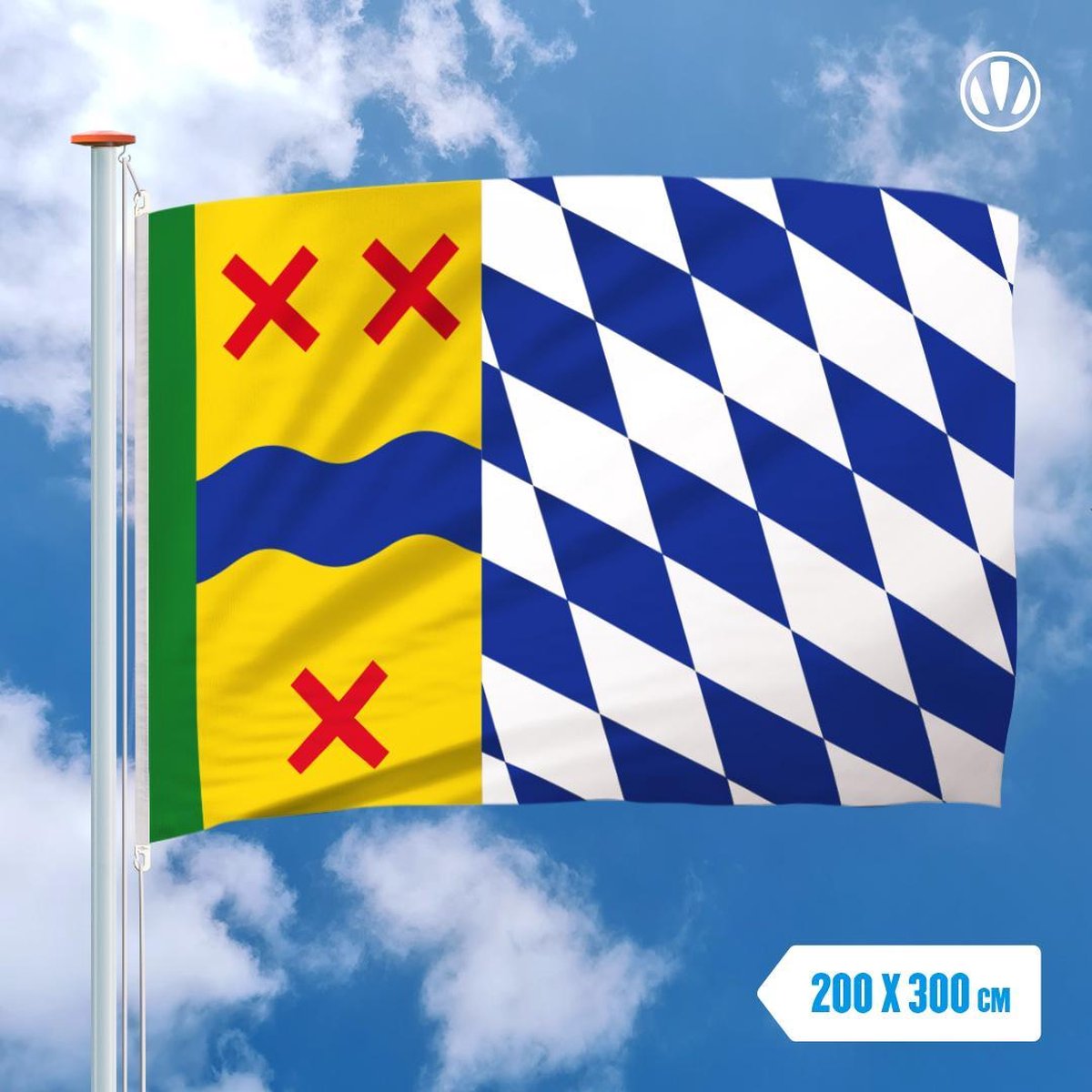 Vlag Hoeksche Waard 200x300cm