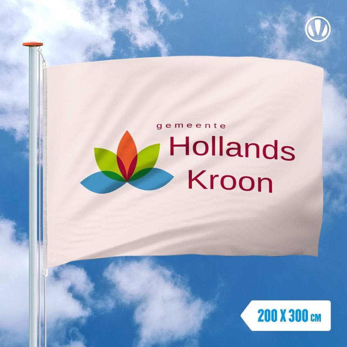 Vlag Hollands Kroon 200x300cm