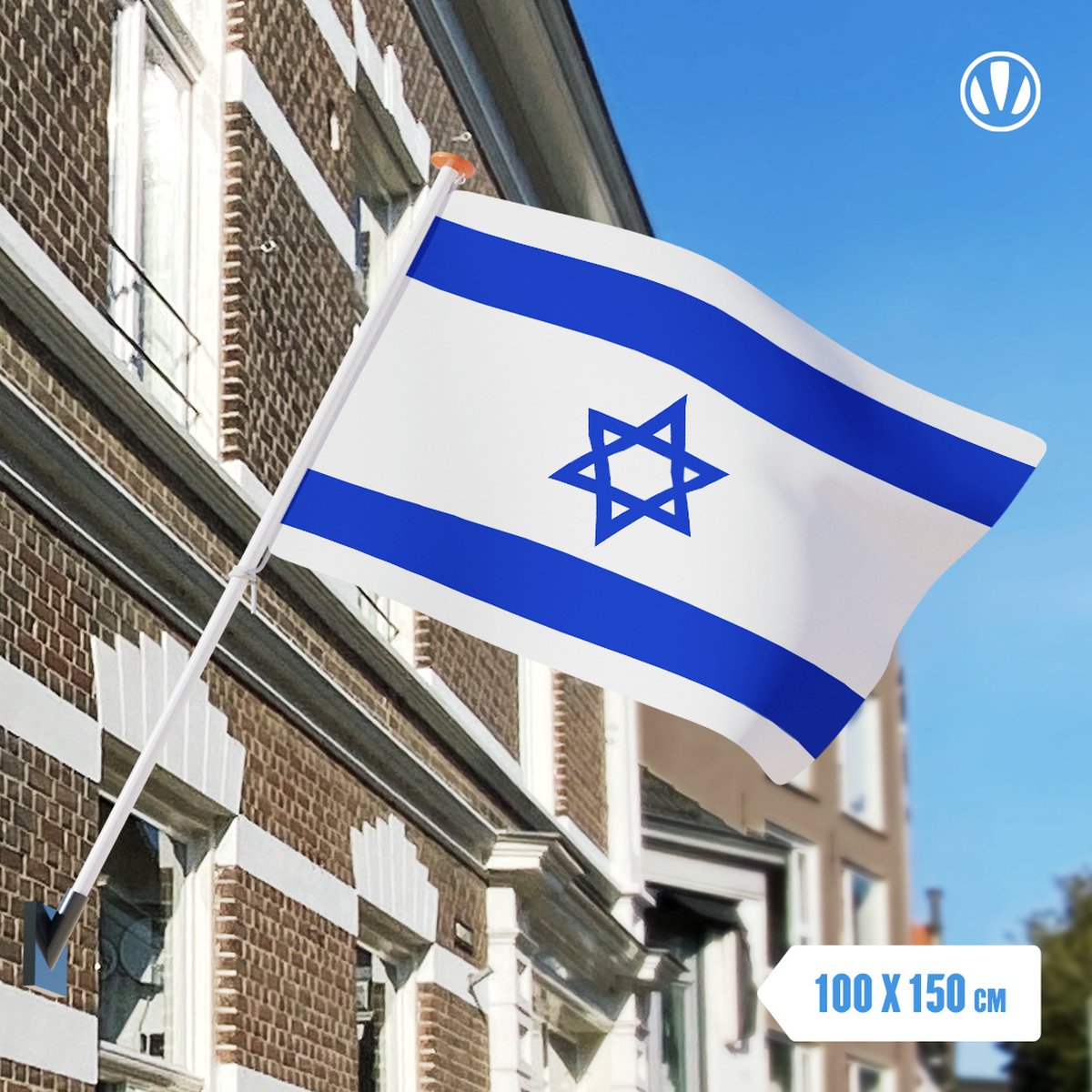 Vlag Israël 100x150cm - Spunpoly