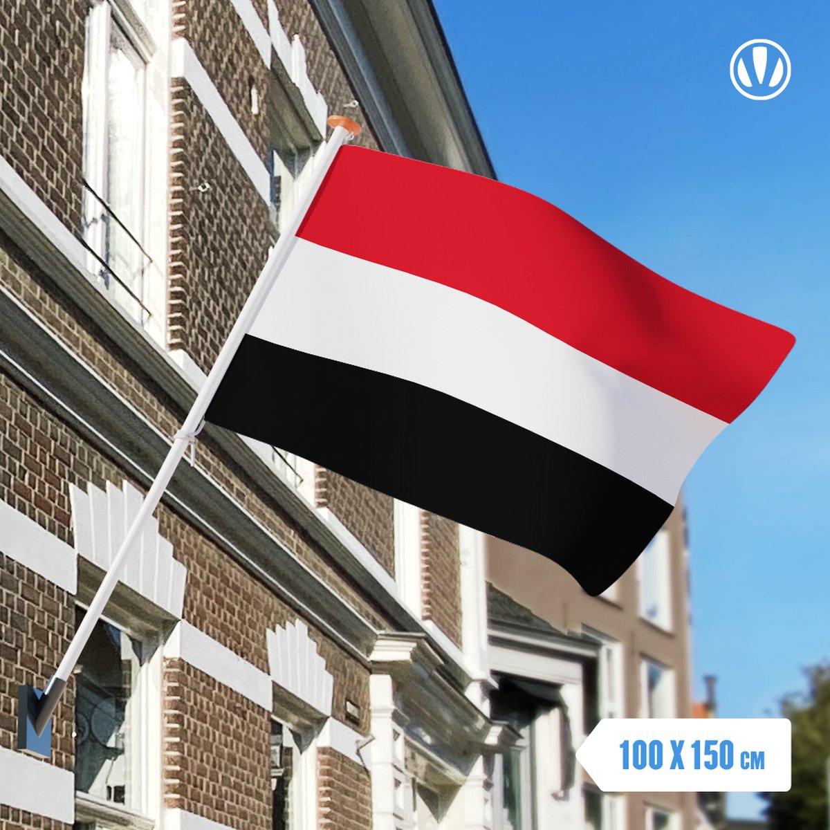 Vlag Jemen 100x150cm