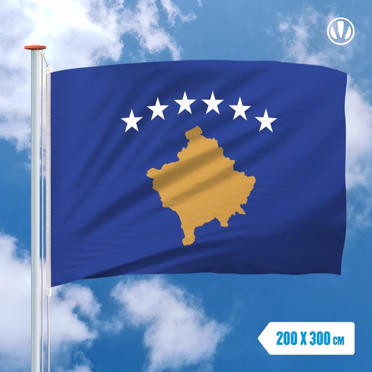 Vlag Kosovo 200x300cm