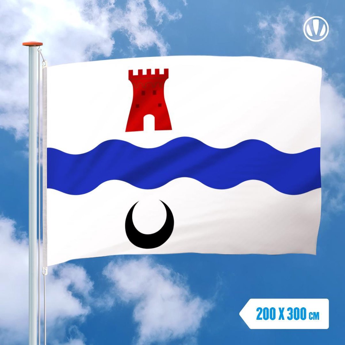 Vlag Leidschendam-Voorburg 200x300cm