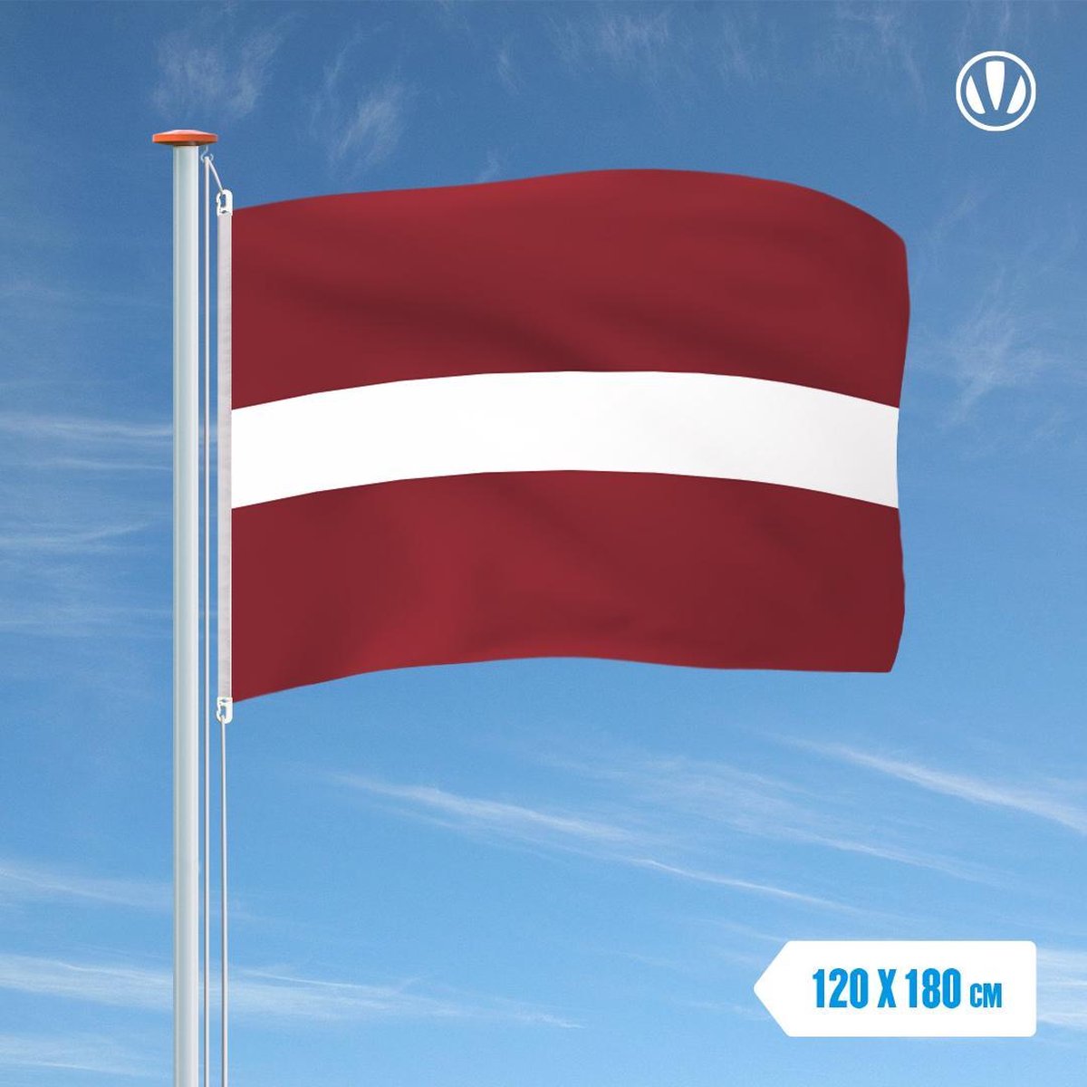 Vlag Letland 120x180cm