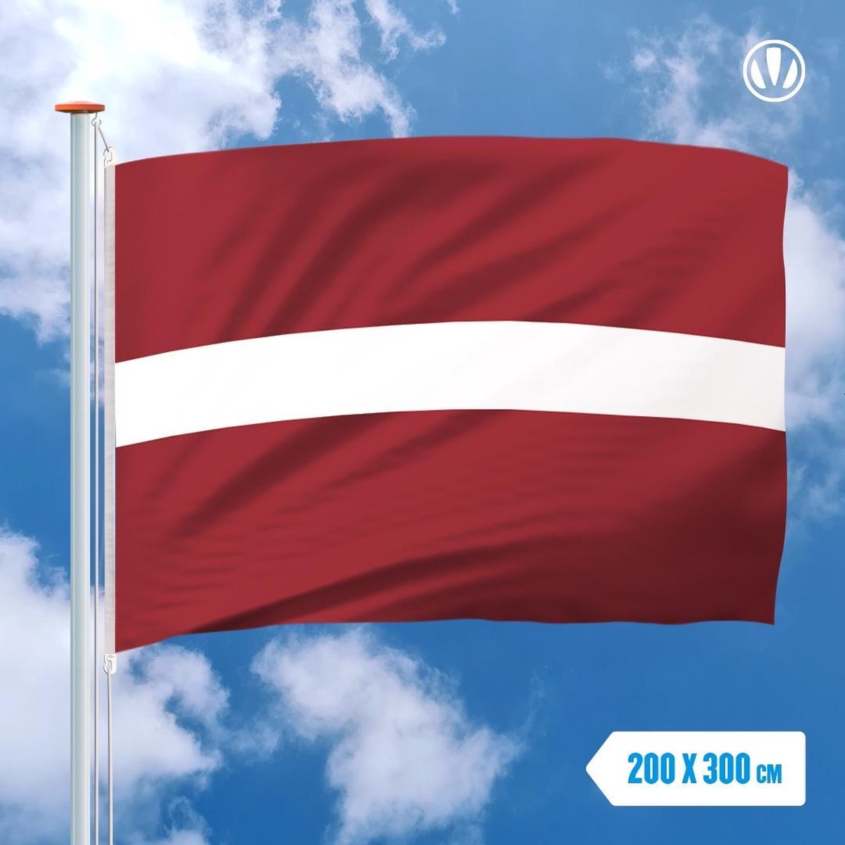 Vlag Letland 200x300cm - Spunpoly